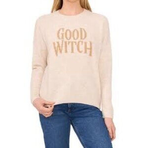 Vince Camuto Long-Sleeve Pullover Sweater Good Witch Wicked Medium
